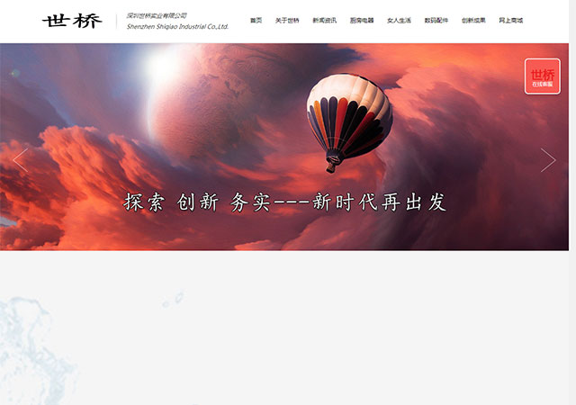 深圳世桥实业有限公司网站开发